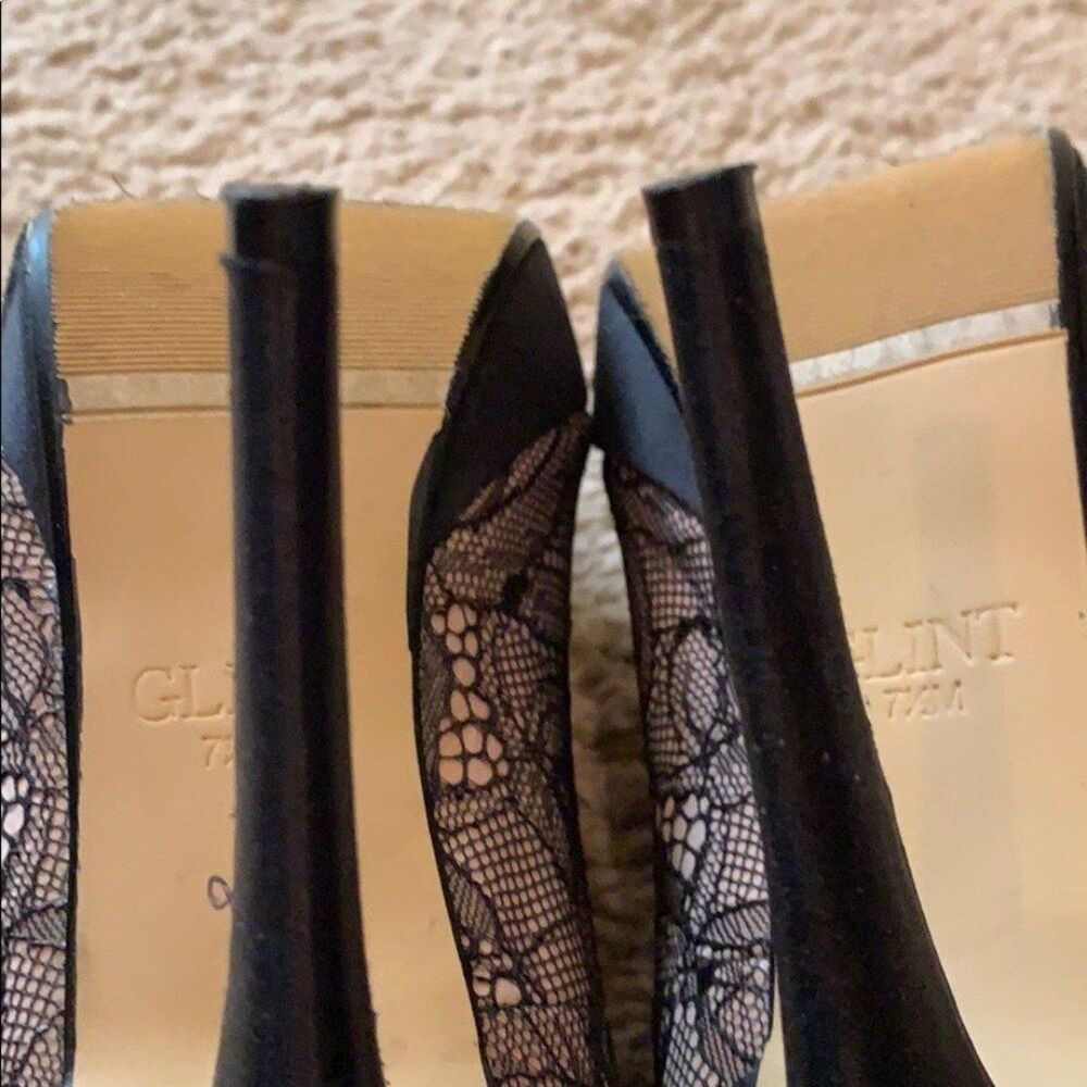 Glint Black Lace Stiletto Heels Size 7.5 AS-IS Special Occasion Pump - Picture 7 of 7